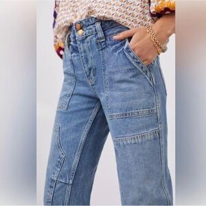Utility Workwear Patch Pocket Jeans Carpenter Style Pilcro Anthropologie 27